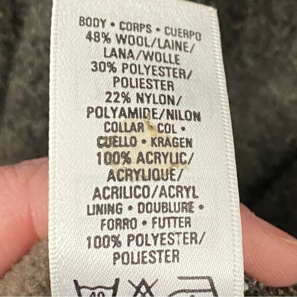 Marks & Spencer St. Michael Wool Blend Sweater Jacket Mens Large Zipper Fleece - Picture 9 of 11